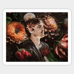 Pedro Pascal Blossoms Sticker